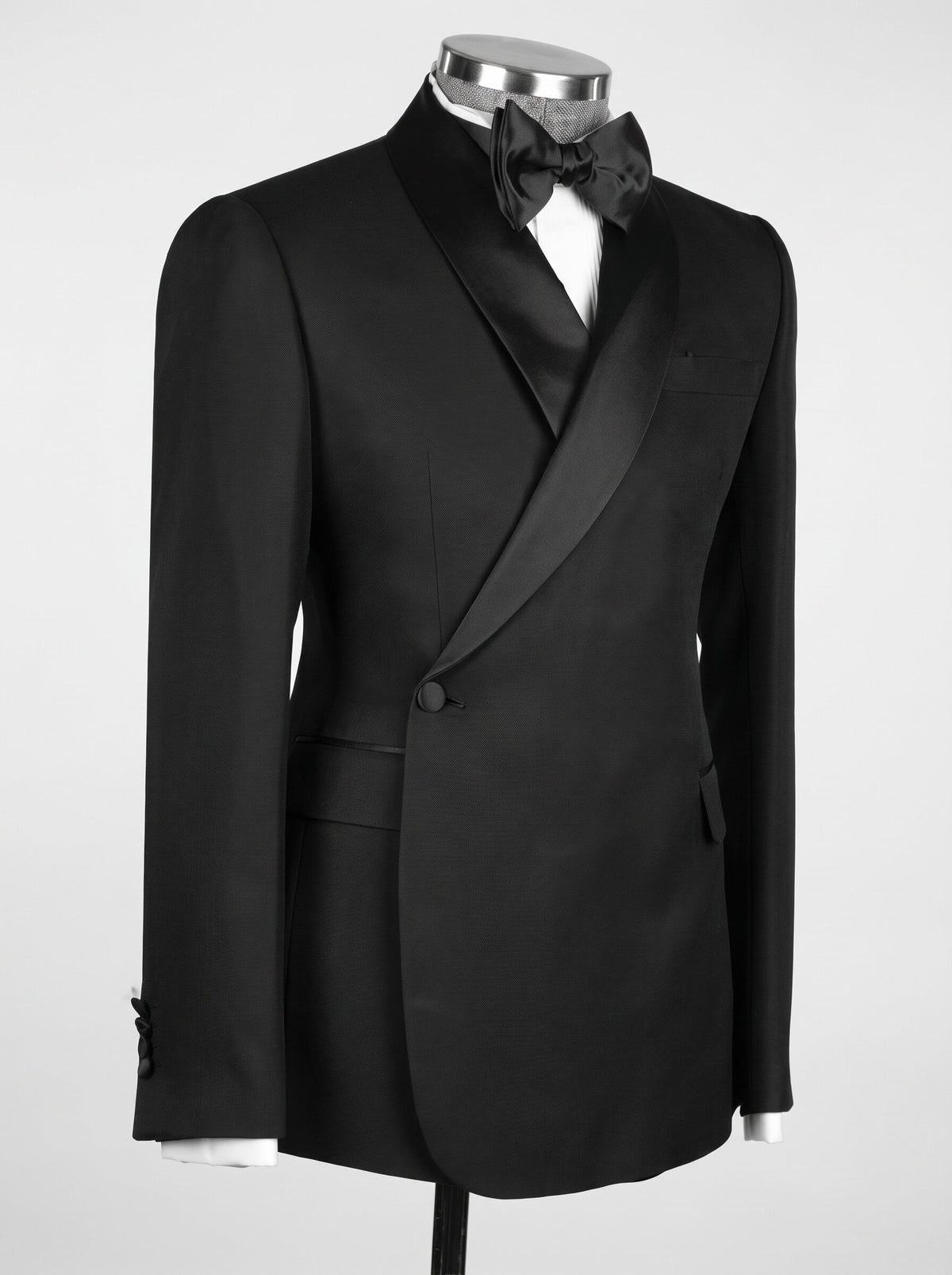 Men's Asymmetric Shawl Lapel Tuxedo Slim Fit Single Button Formal Groom Suit