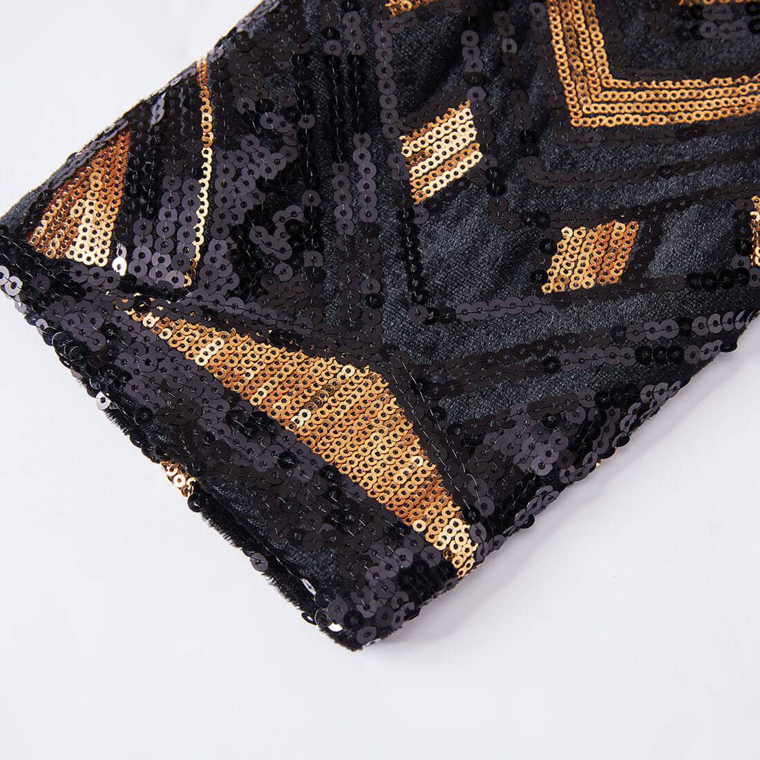 Men's Black & Gold Art Deco Sequin Prom Blazer