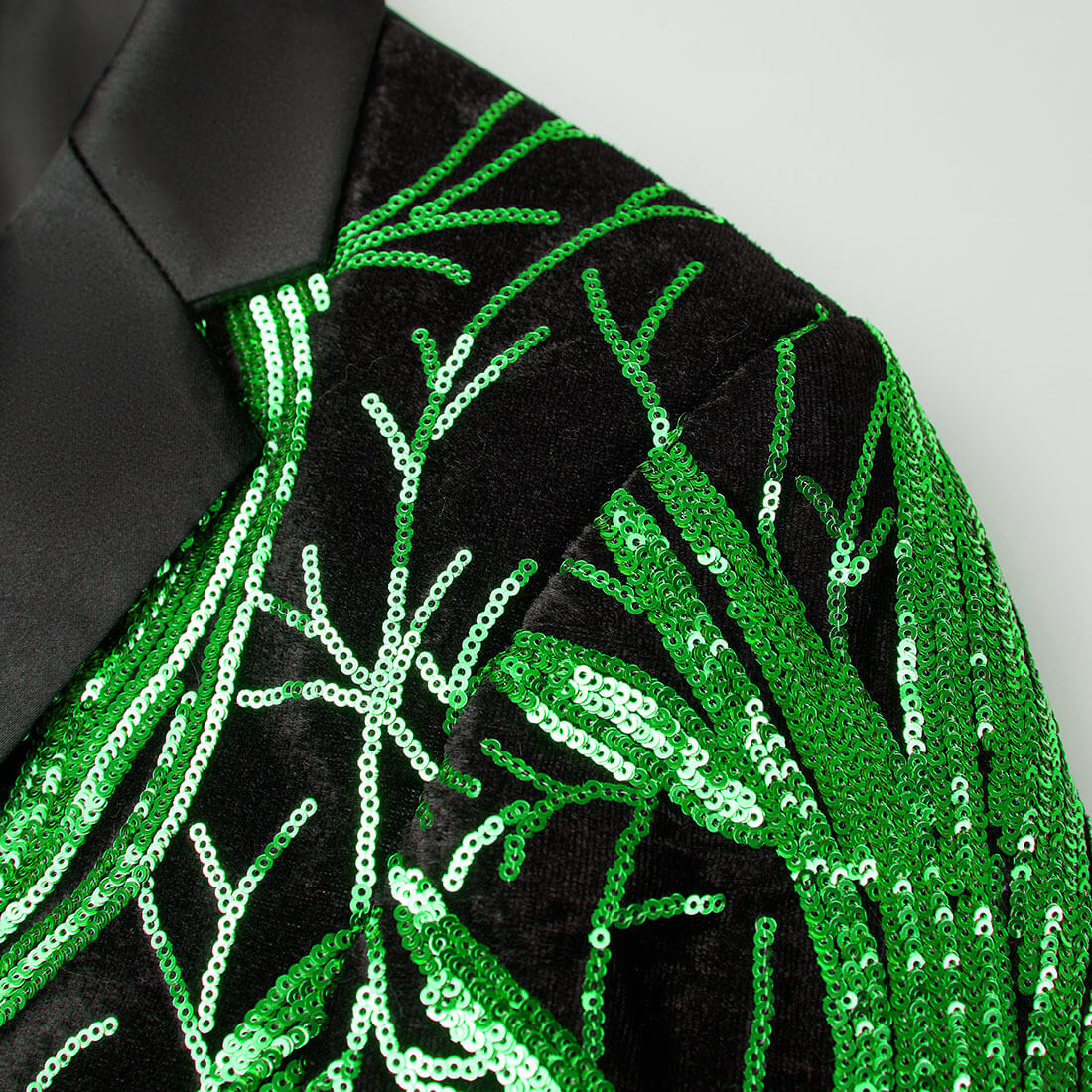 Men's Black Sequin Statement Blazer