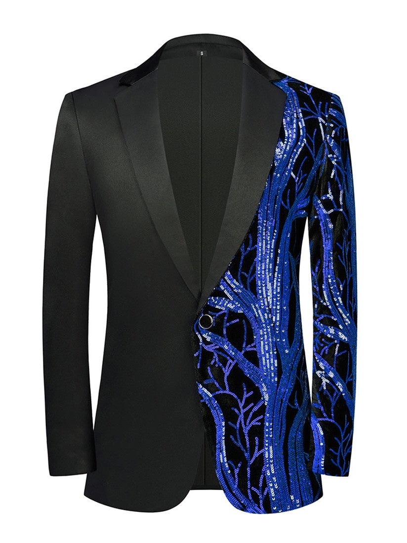 Men's Black Sequin Statement Blazer
