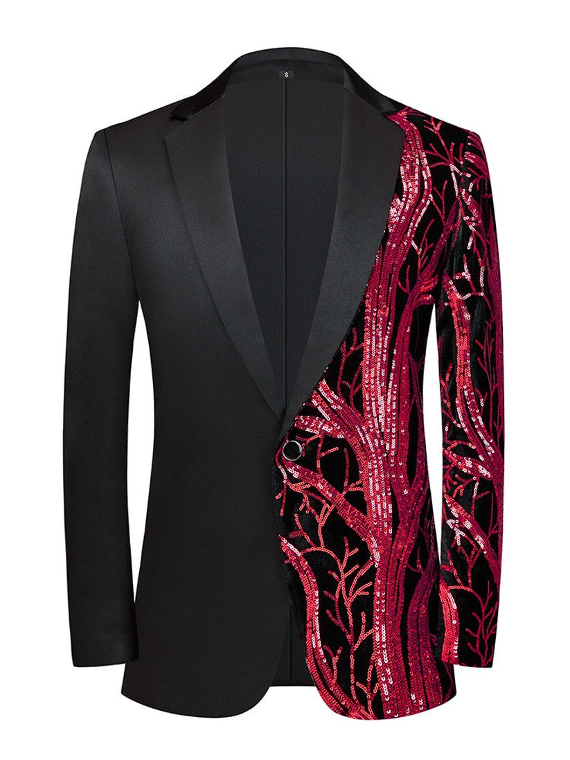 Men's Black Sequin Statement Blazer
