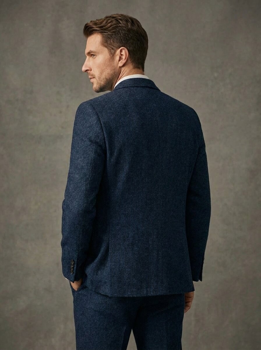 Men’s Vintage 3 Piece Tweed Suit Wedding & Formal Wear