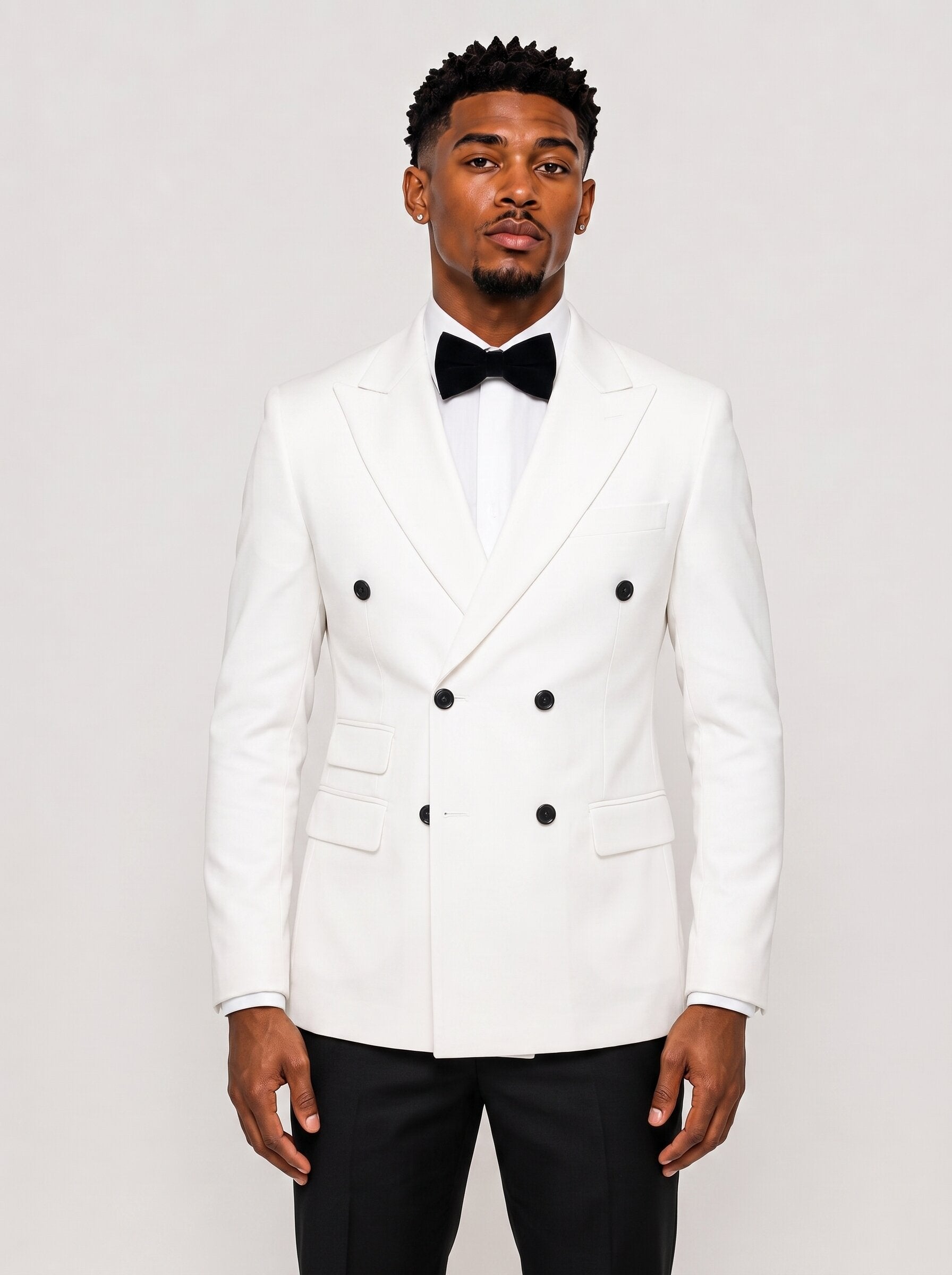 Men's Classic Six-Button Double-Breasted Suit