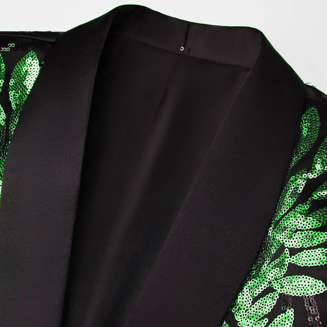 Men's Floral Sequin Shawl Lapel Prom Blazer