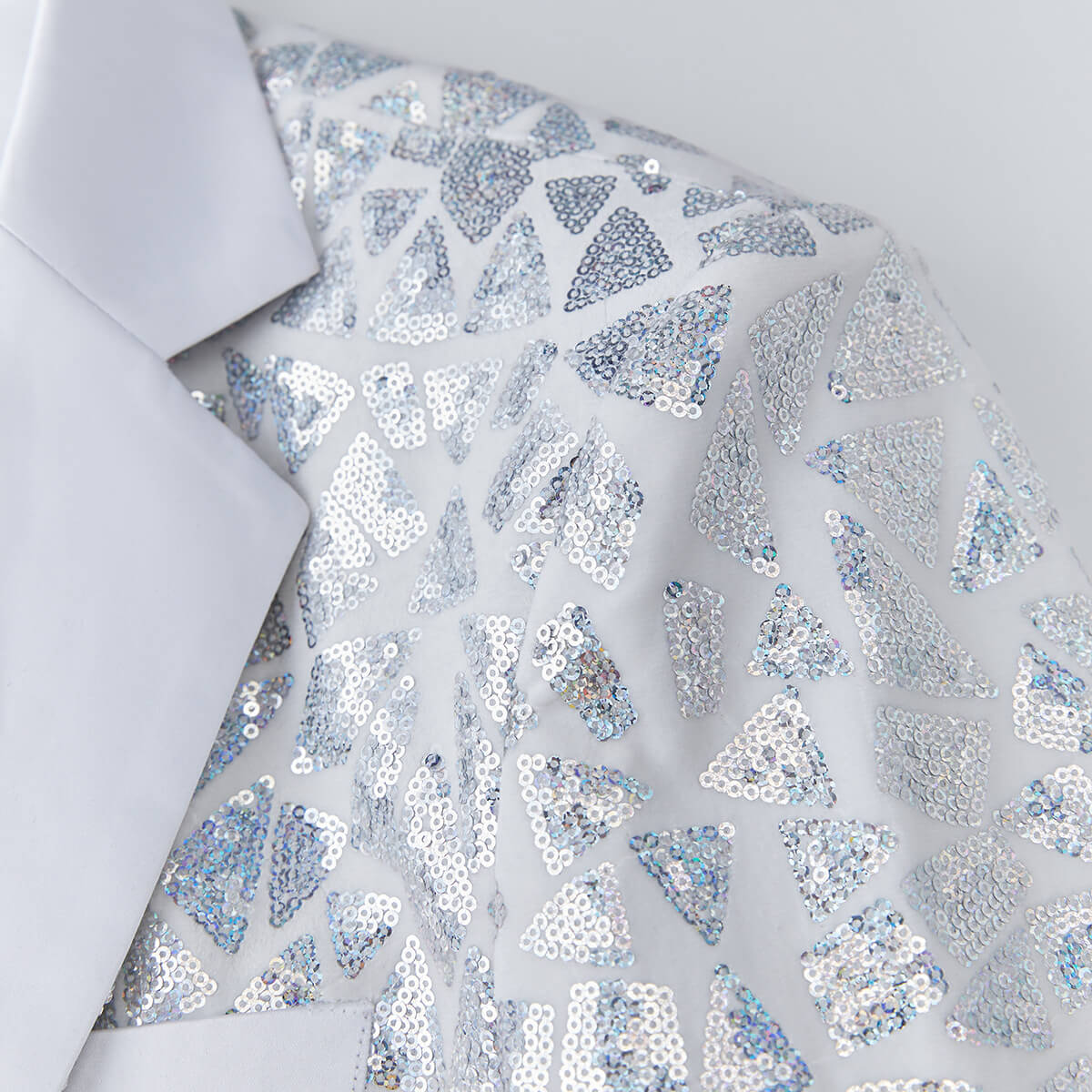 Men's Geometric Sequin Prom Jacket Blazer