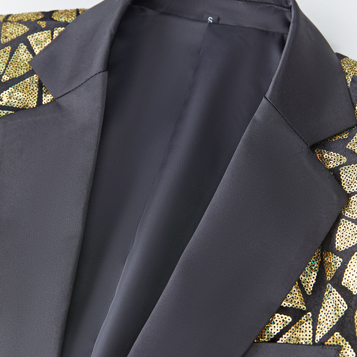Men's Geometric Sequin Prom Blazer