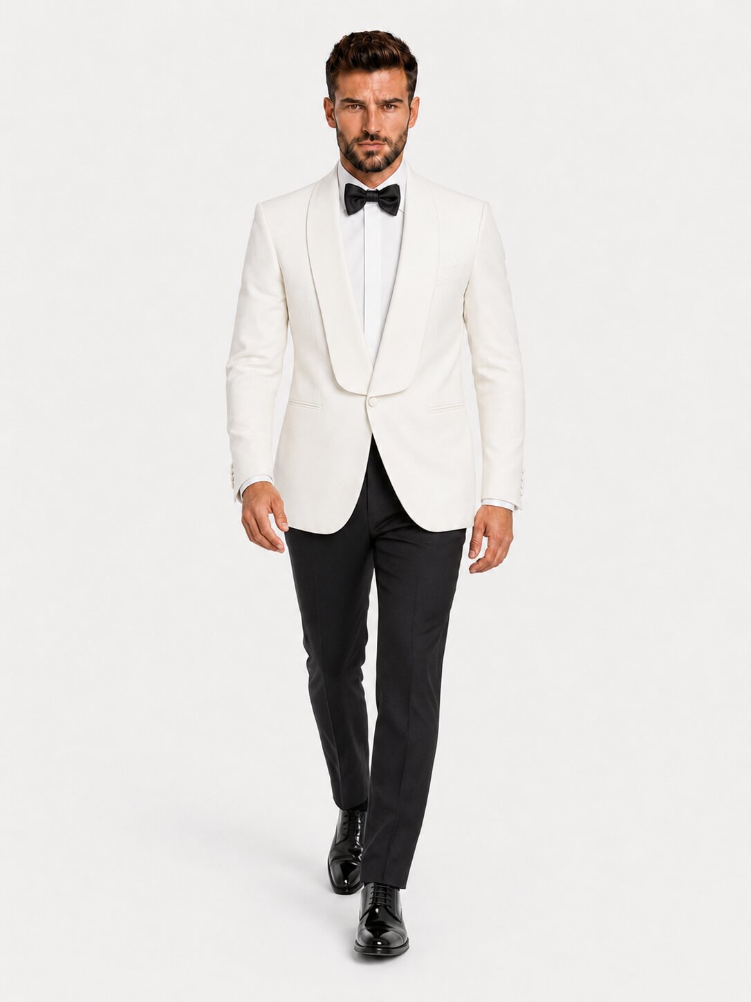 Men’s Ivory Extended Shawl Lapel 2-Piece Tuxedo