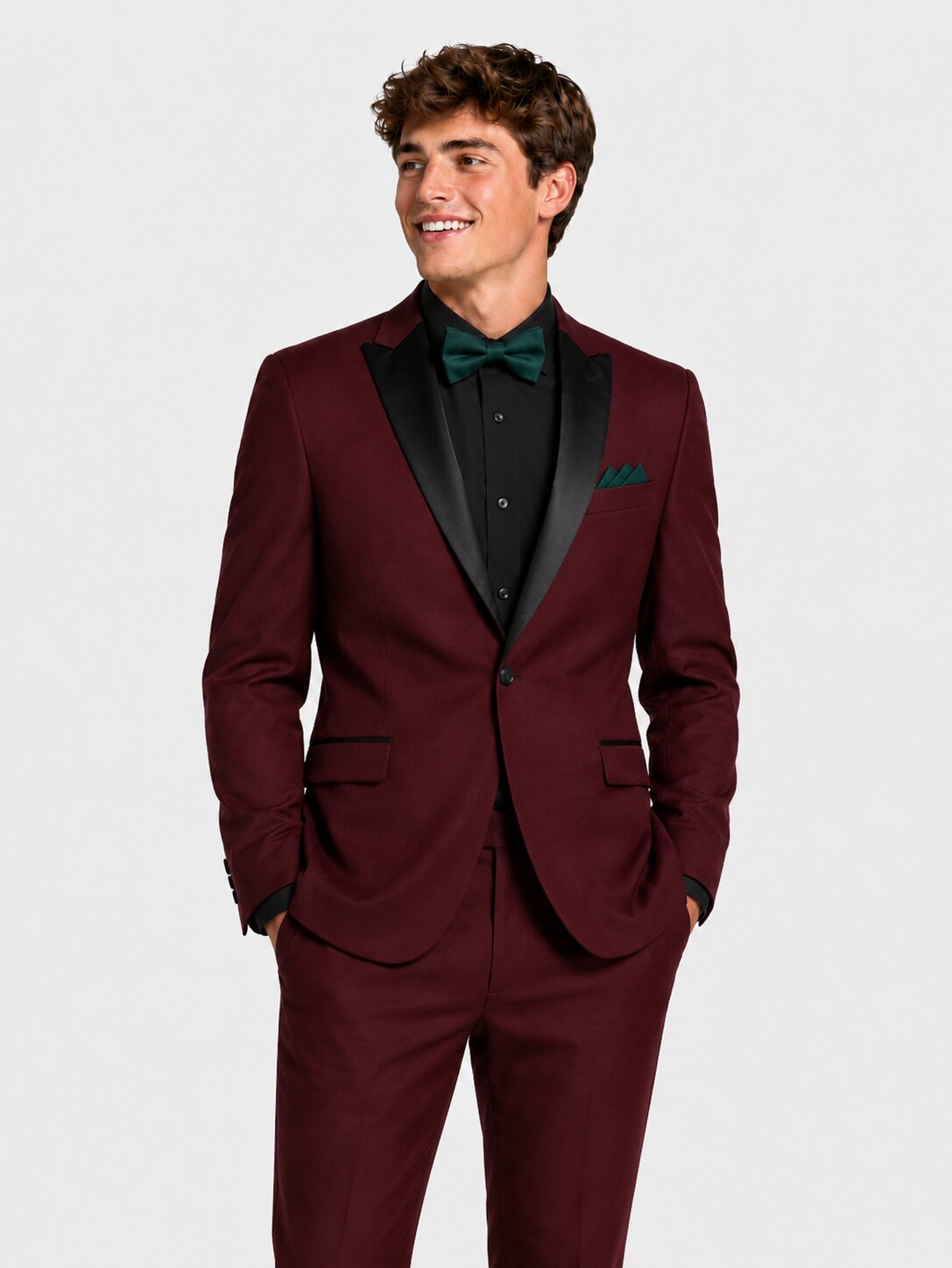 Men's Slim Fit Tuxedo Suit– One Button Prom Suit