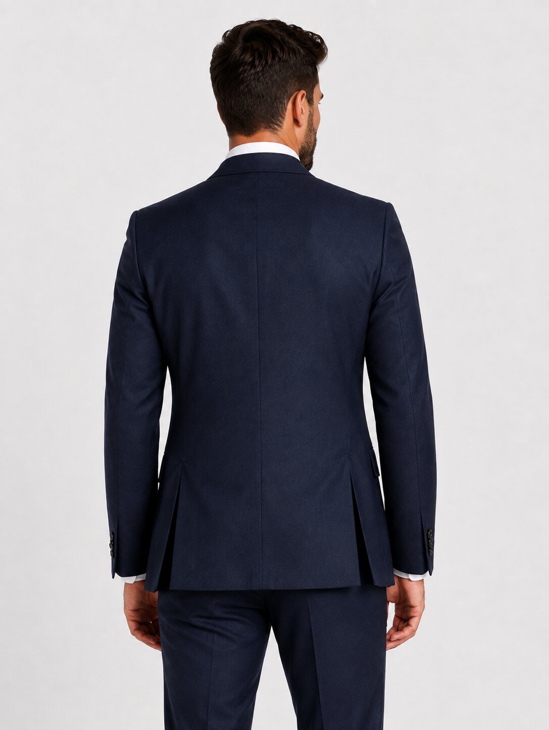 Men’s Navy Ivory 3 Piece Wedding Suit – Tailored Fit Groom Suit