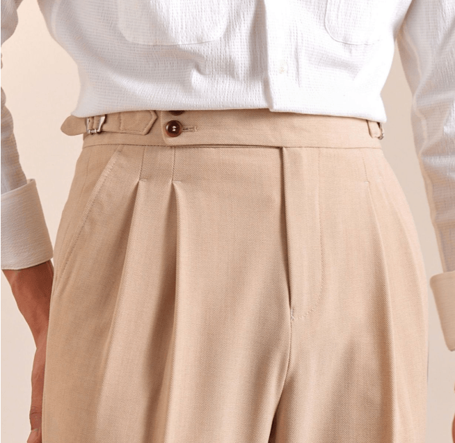 Men’s Neapolitan High-Waisted Gurkha Dress Pants