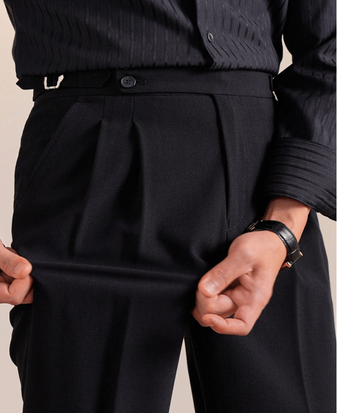 Men’s Neapolitan High-Waisted Gurkha Dress Pants