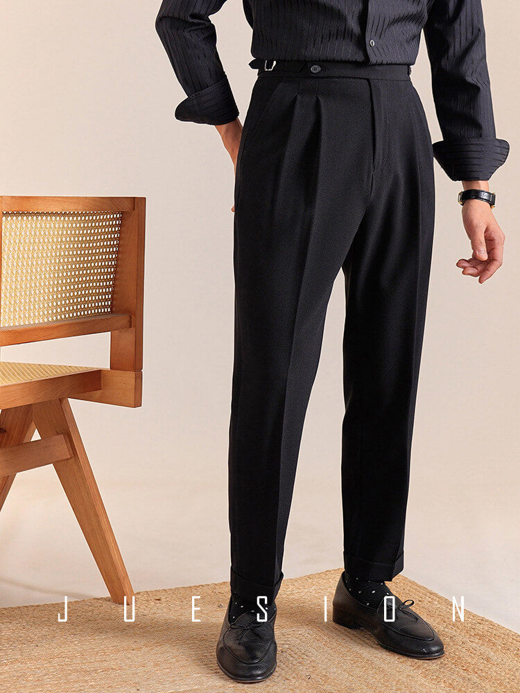 Men’s Neapolitan High-Waisted Gurkha Dress Pants