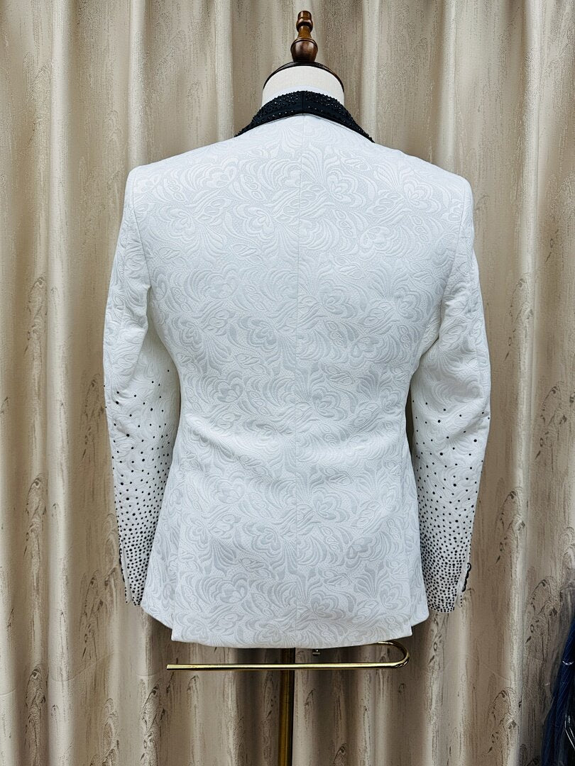 Men's Rhinestone Paisley Shawl Lapel Tuxedo