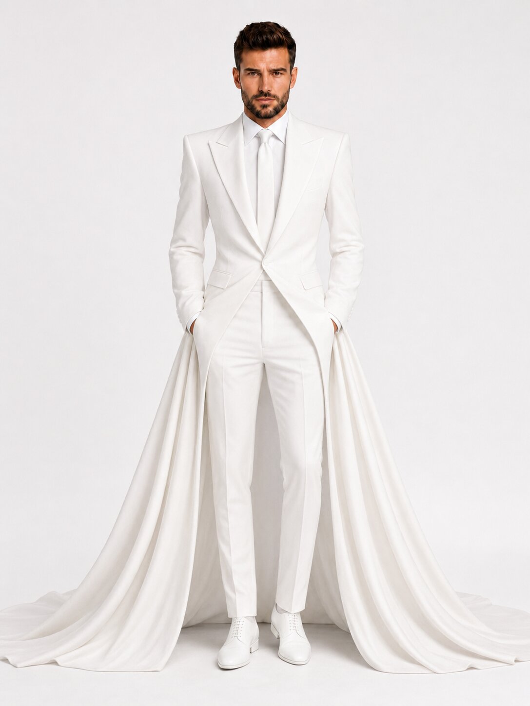 Men's Royal Tailcoat Suit with Cape
