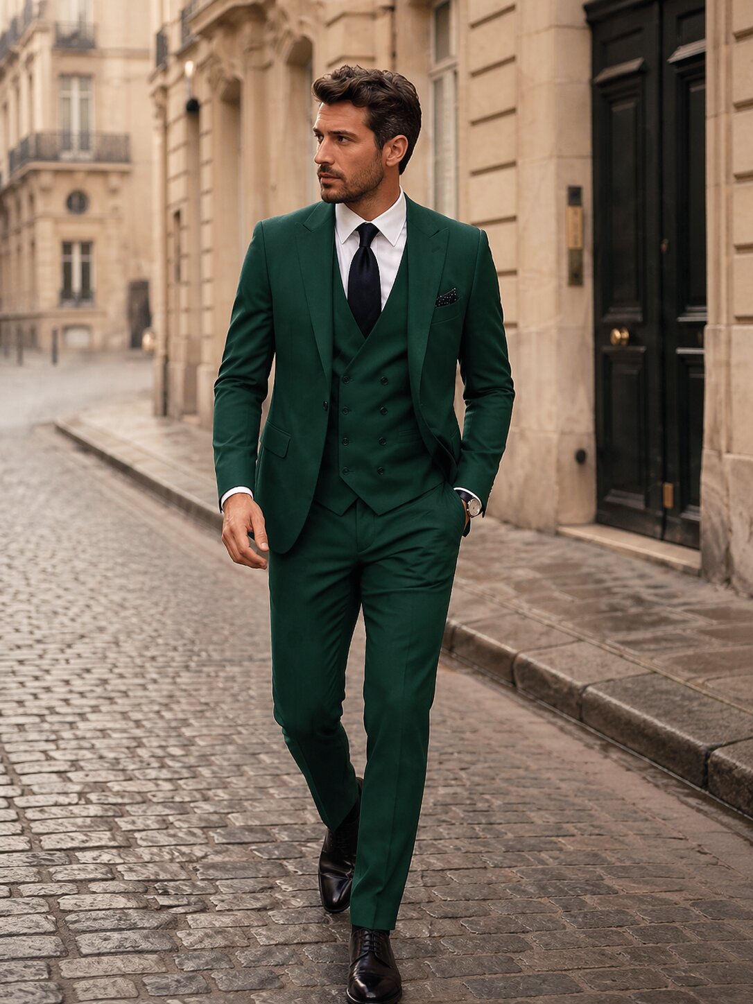 Men's Slim Fit 3 Piece Suit Wedding Casual Business