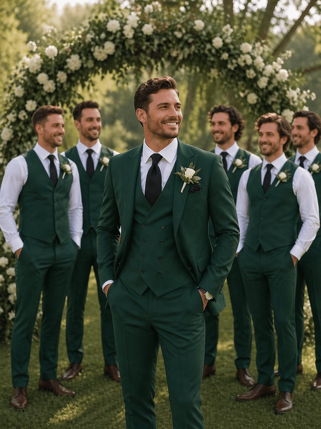 Men's Slim Fit 3 Piece Suit Wedding Casual Business