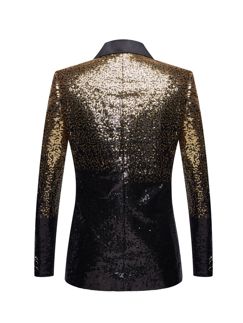 Men's Slim Fit Gradient Sequin Blazer