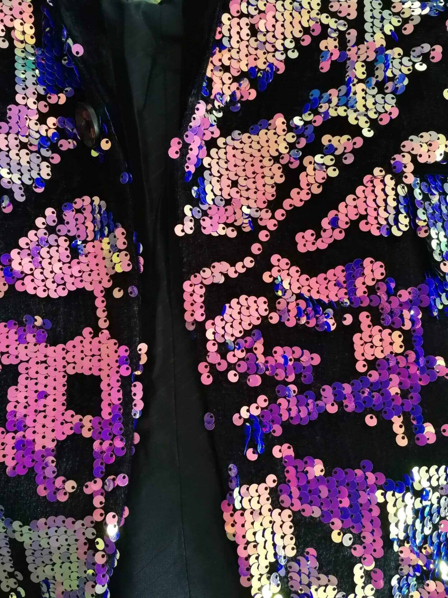 Men's Velvet Sequin Prom Blazer