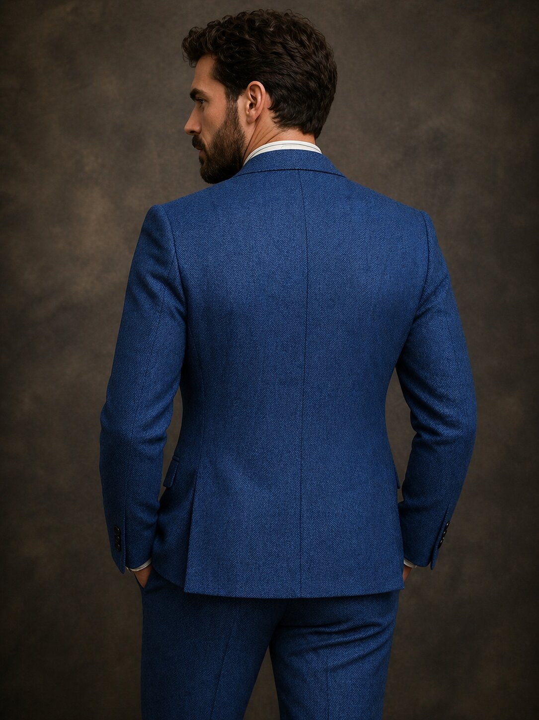 Men’s Vintage Herringbone Suit 3 Piece