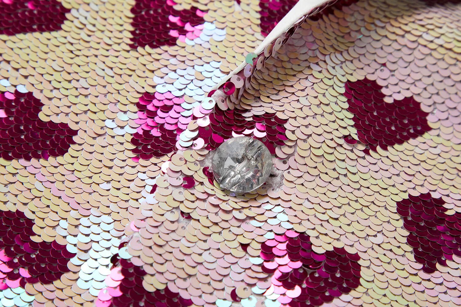 Men's White Pink Heart Sequin Blazer
