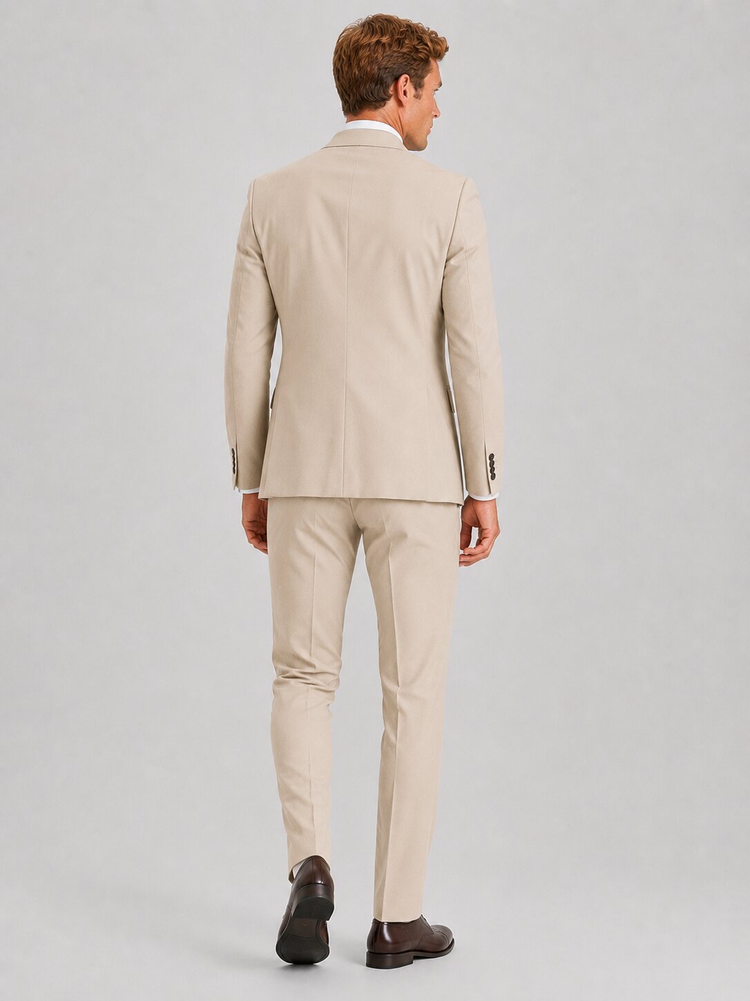 Men's Beige 2 Piece Suit