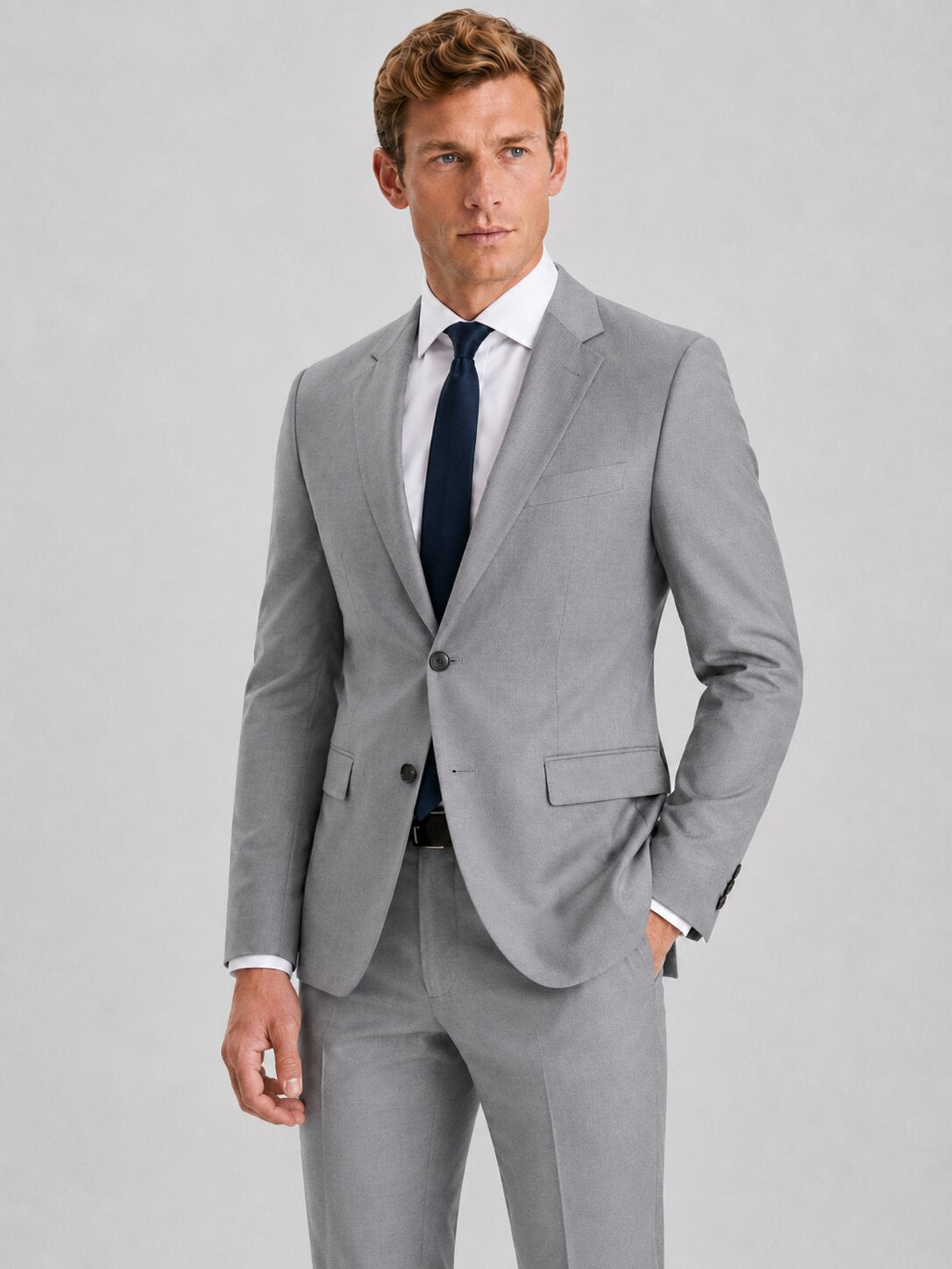 Men's Silver 2 Piece Suit