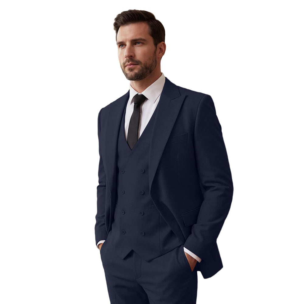 Men's Classic Business Suit 3-Piece Slim Fit