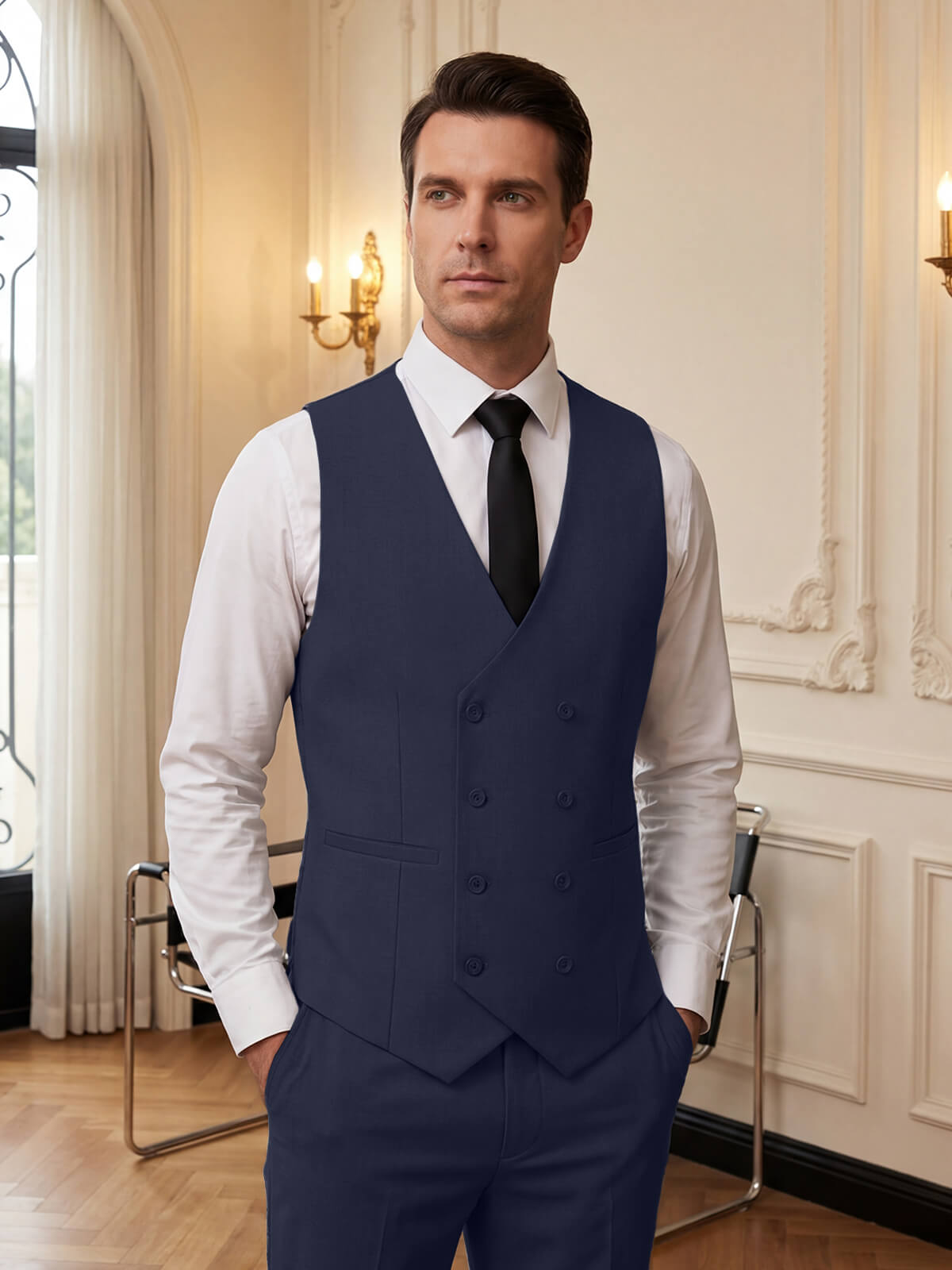 Men's Classic Business Suit 3-Piece Slim Fit