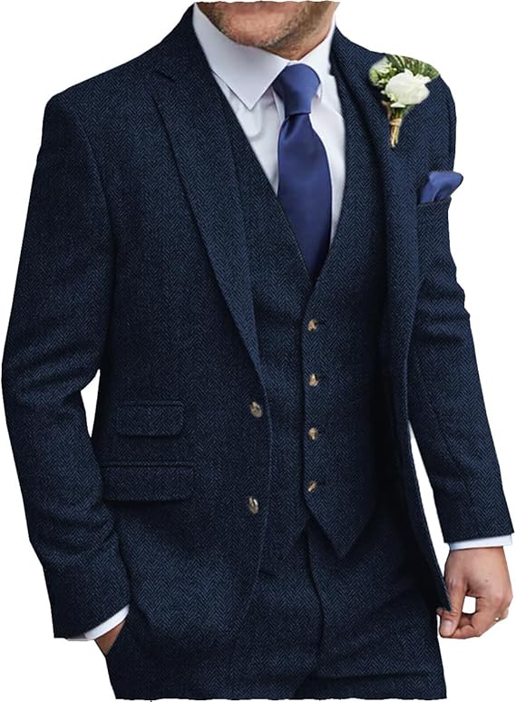 Men's Tweed Herringbone Vintage Suit