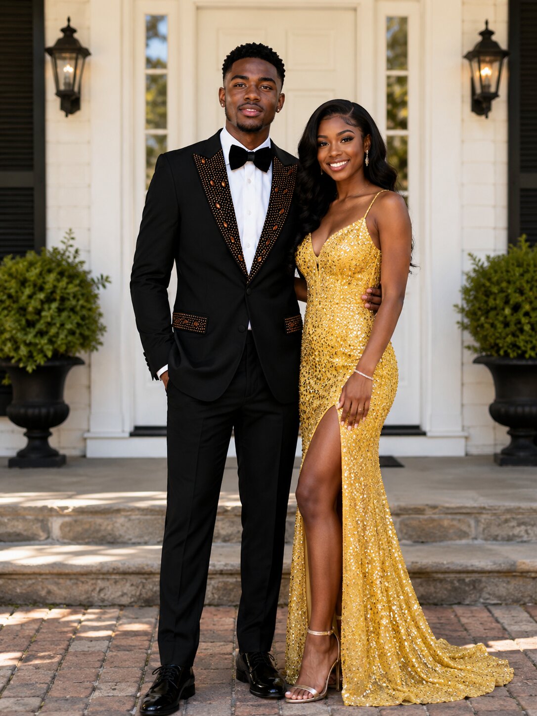 Rhinestone Peak Lapel Prom Tuxedo