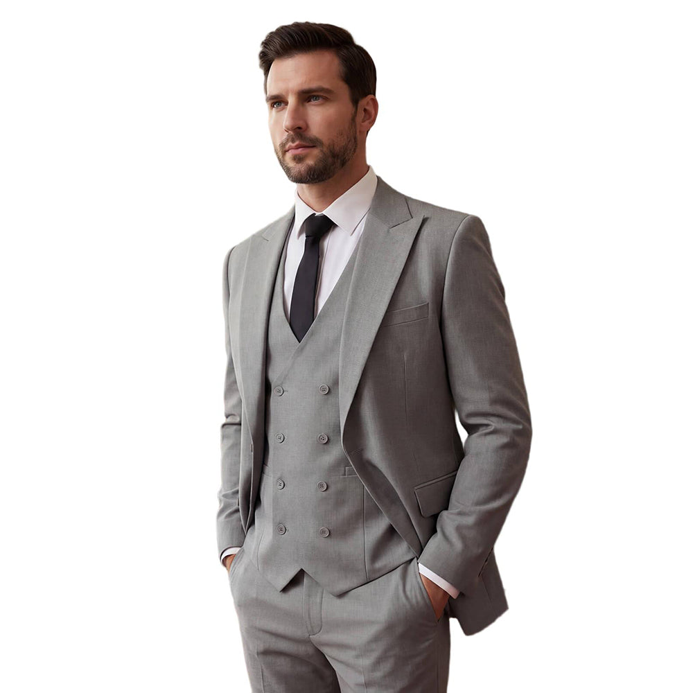 Men's Classic Business Suit 3-Piece Slim Fit