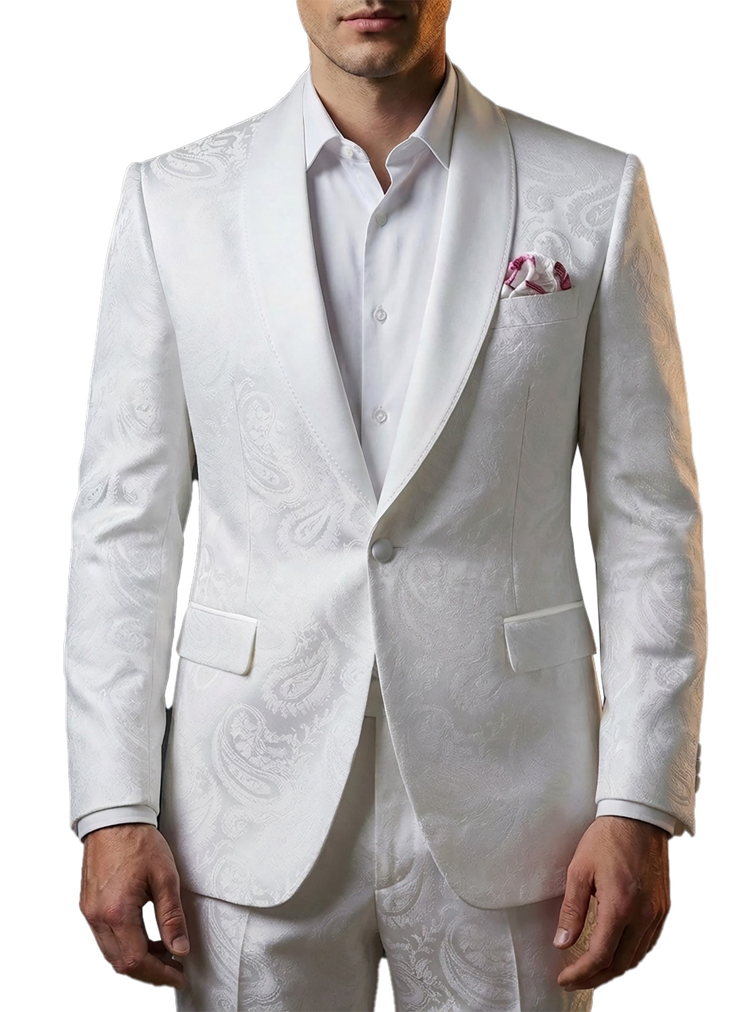 Men's Shawl Lapel Paisley Tuxedo