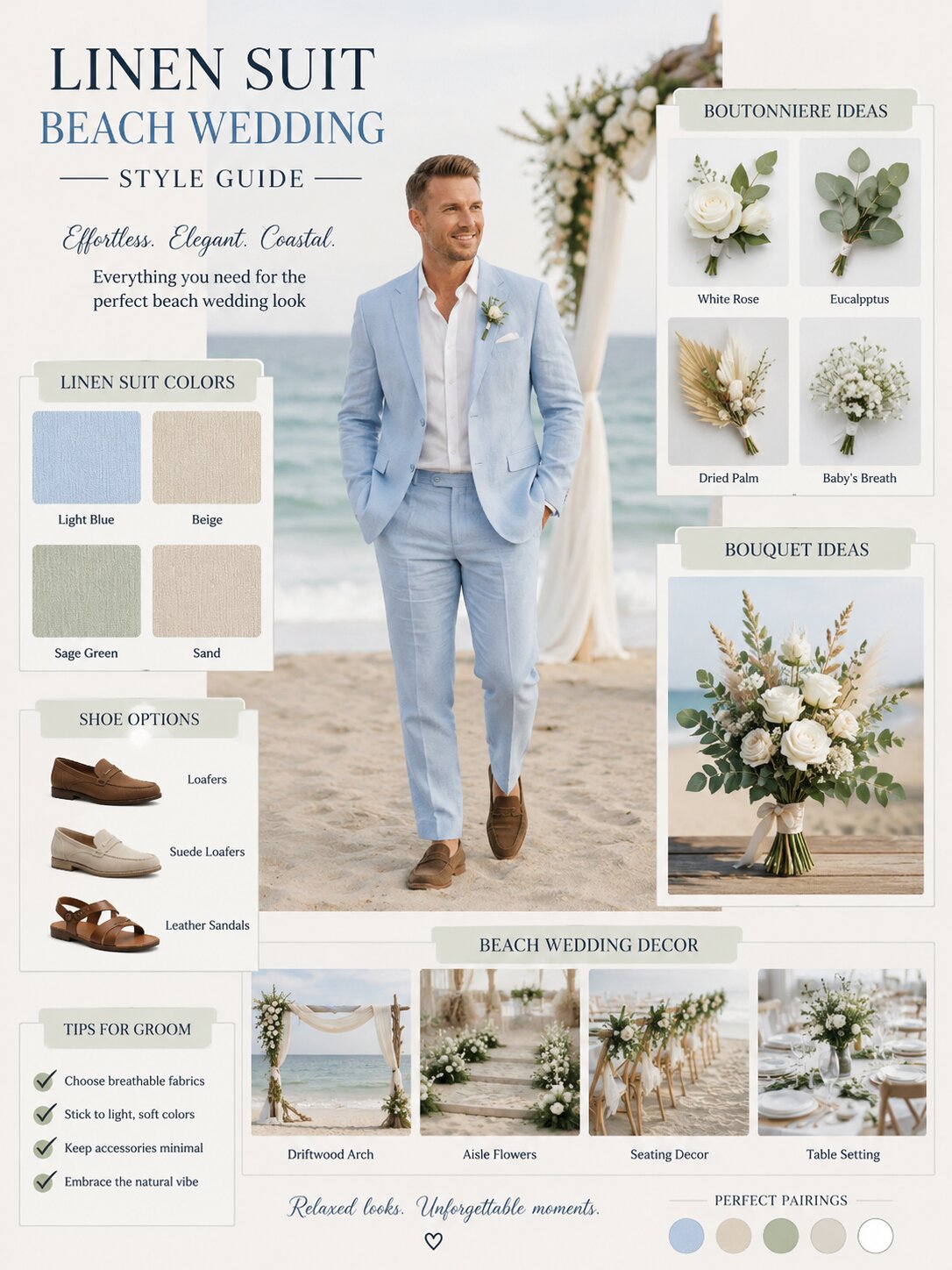 linen suit beach wedding style guide