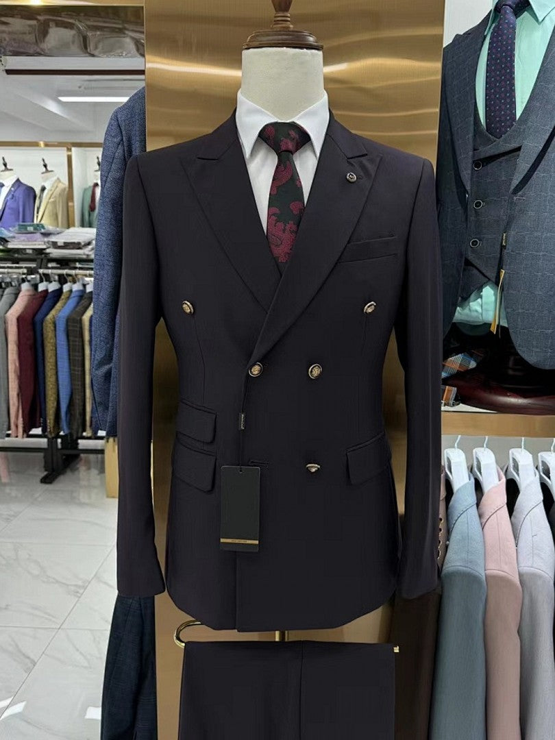 Men's Double Breasted Business Suit