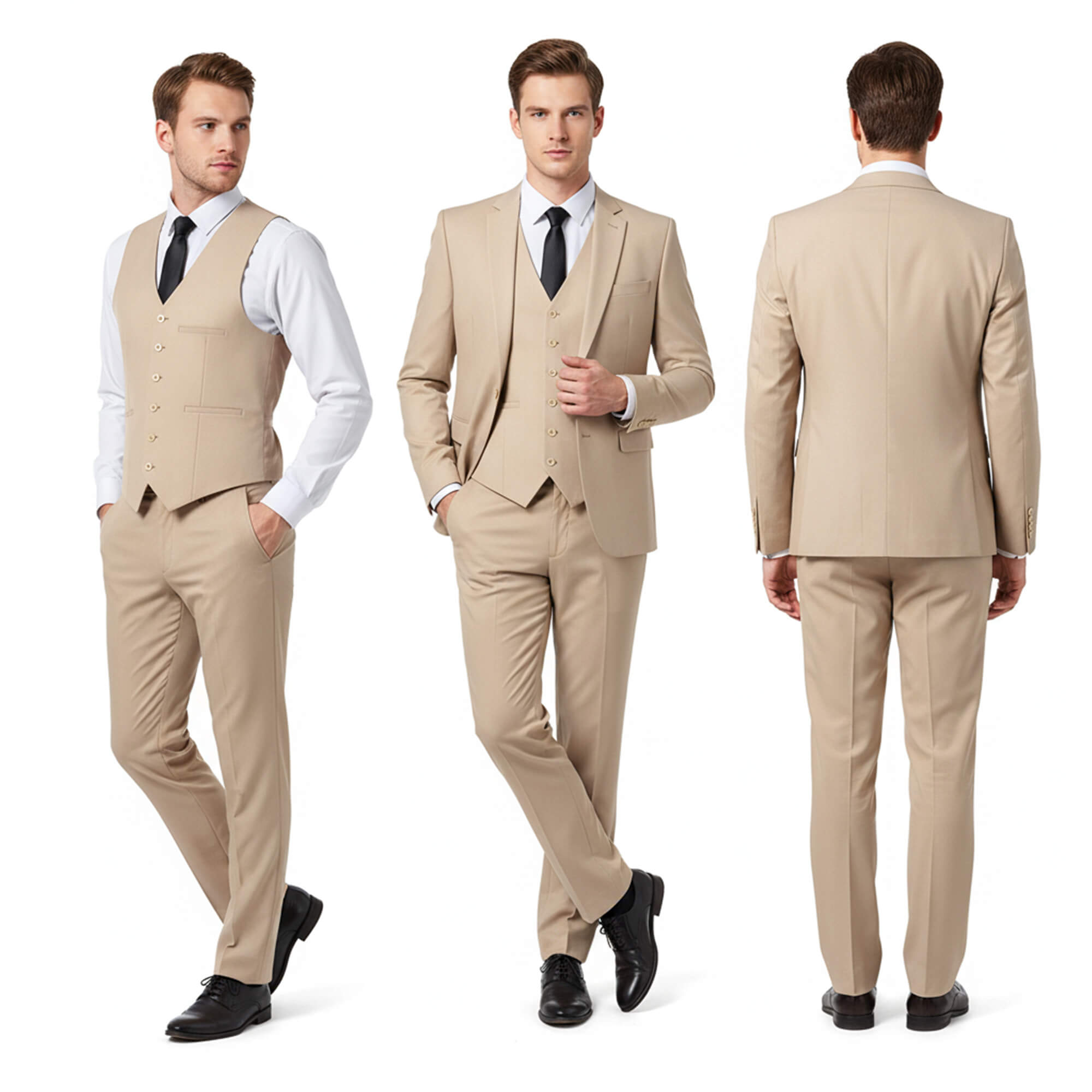 Men's Business Casual 3 Piece Suit