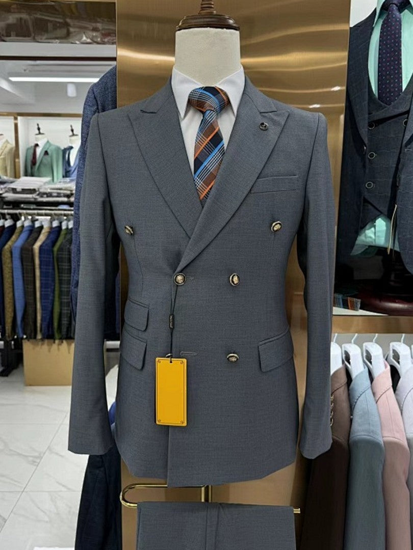 Men's Double Breasted Business Suit