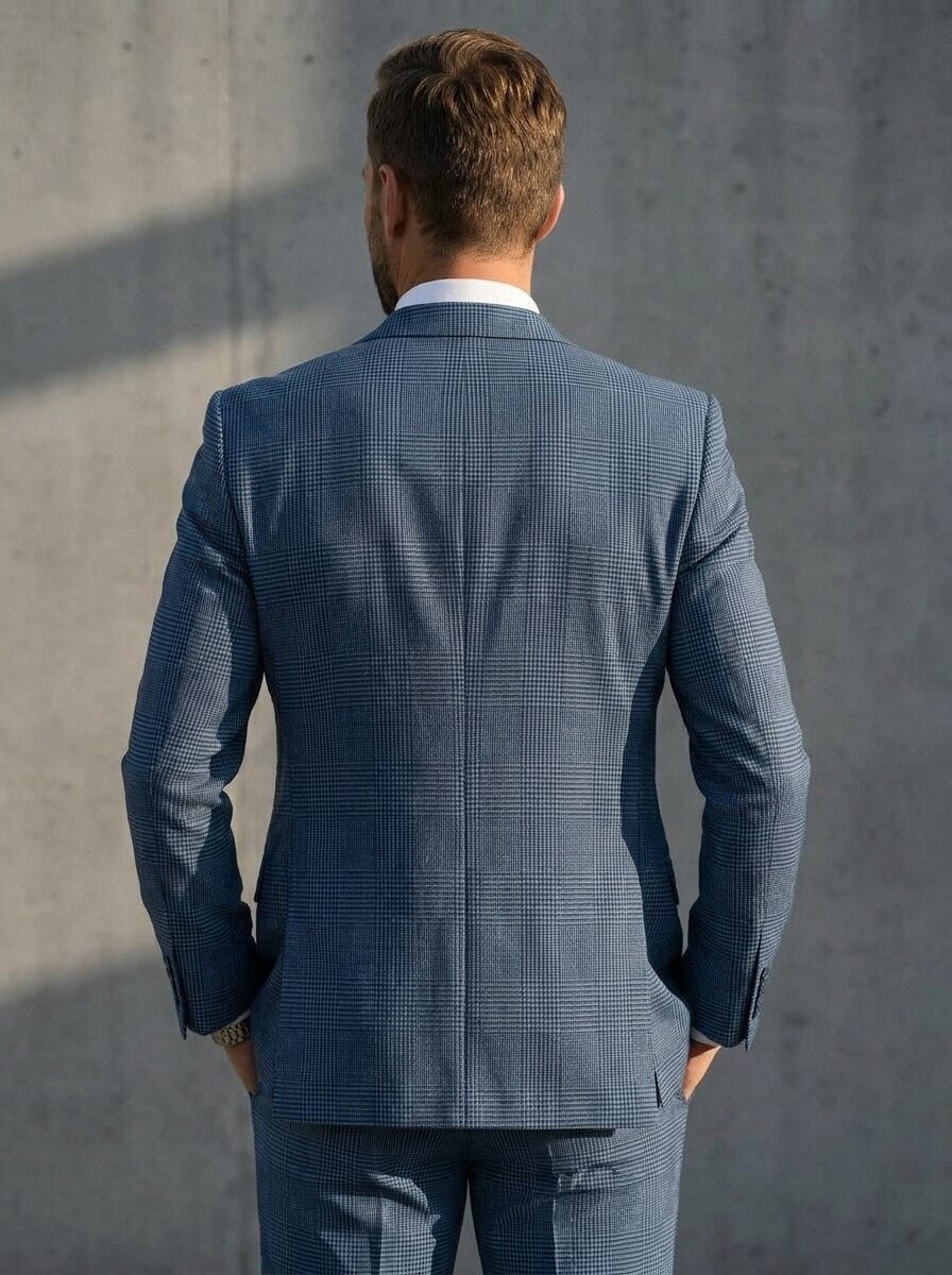 Men's 2 Piece Glen Plaid Suit