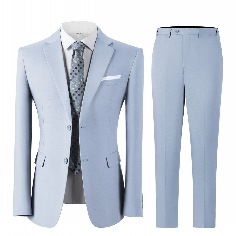 Men's Modern Fit Linen Suit Lightweight 2 Piece