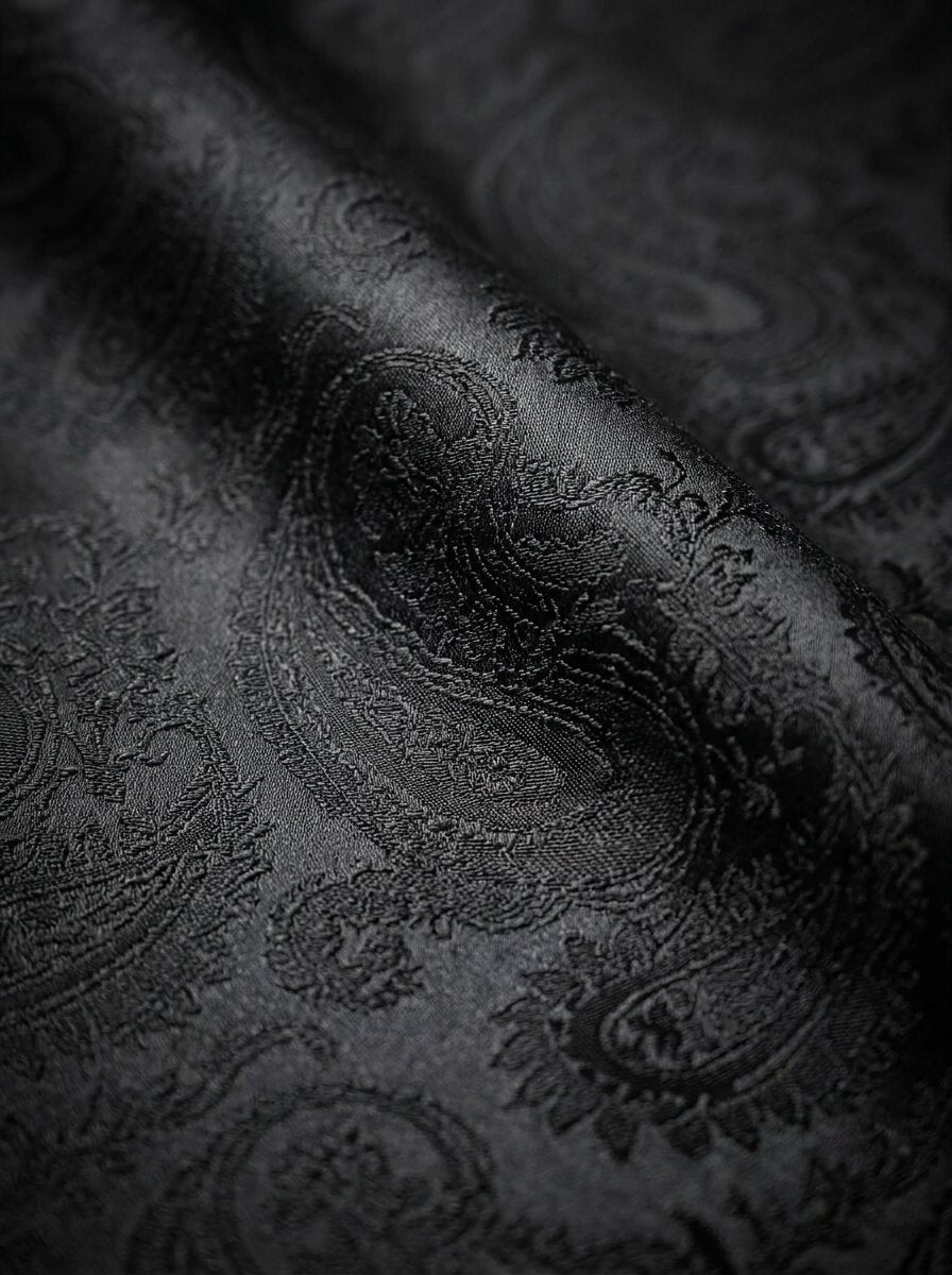 Men's Black Paisley 3 Piece Tuxedo