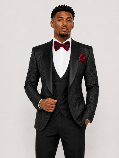 Jacquard Black Homecoming Tuxedo