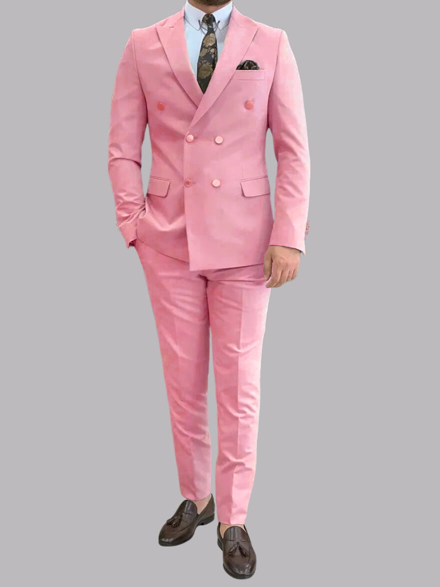 Men's Business Suit Double Breasted 2 Piece Regular Fit