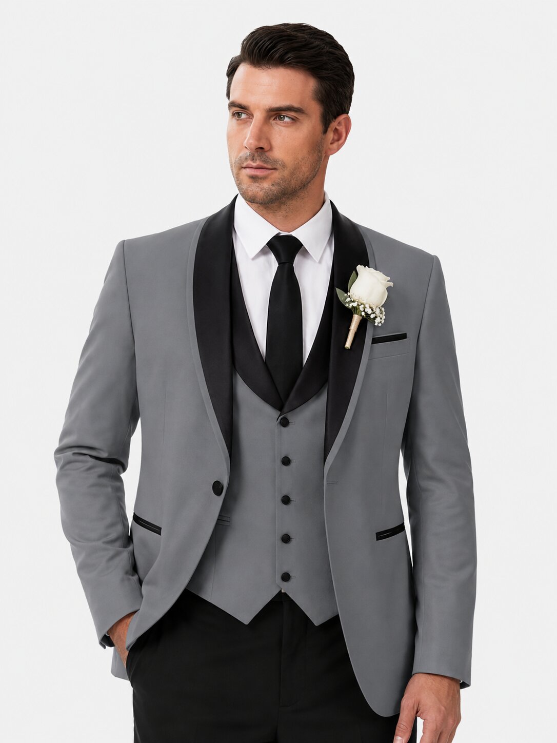 Men's 3-Piece Tuxedo Suit Slim Fit