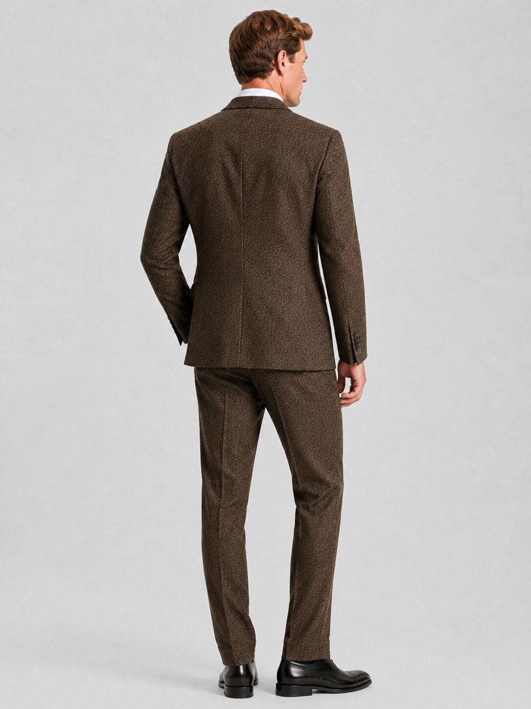 Men's Brown Tweed 2 Piece Suit
