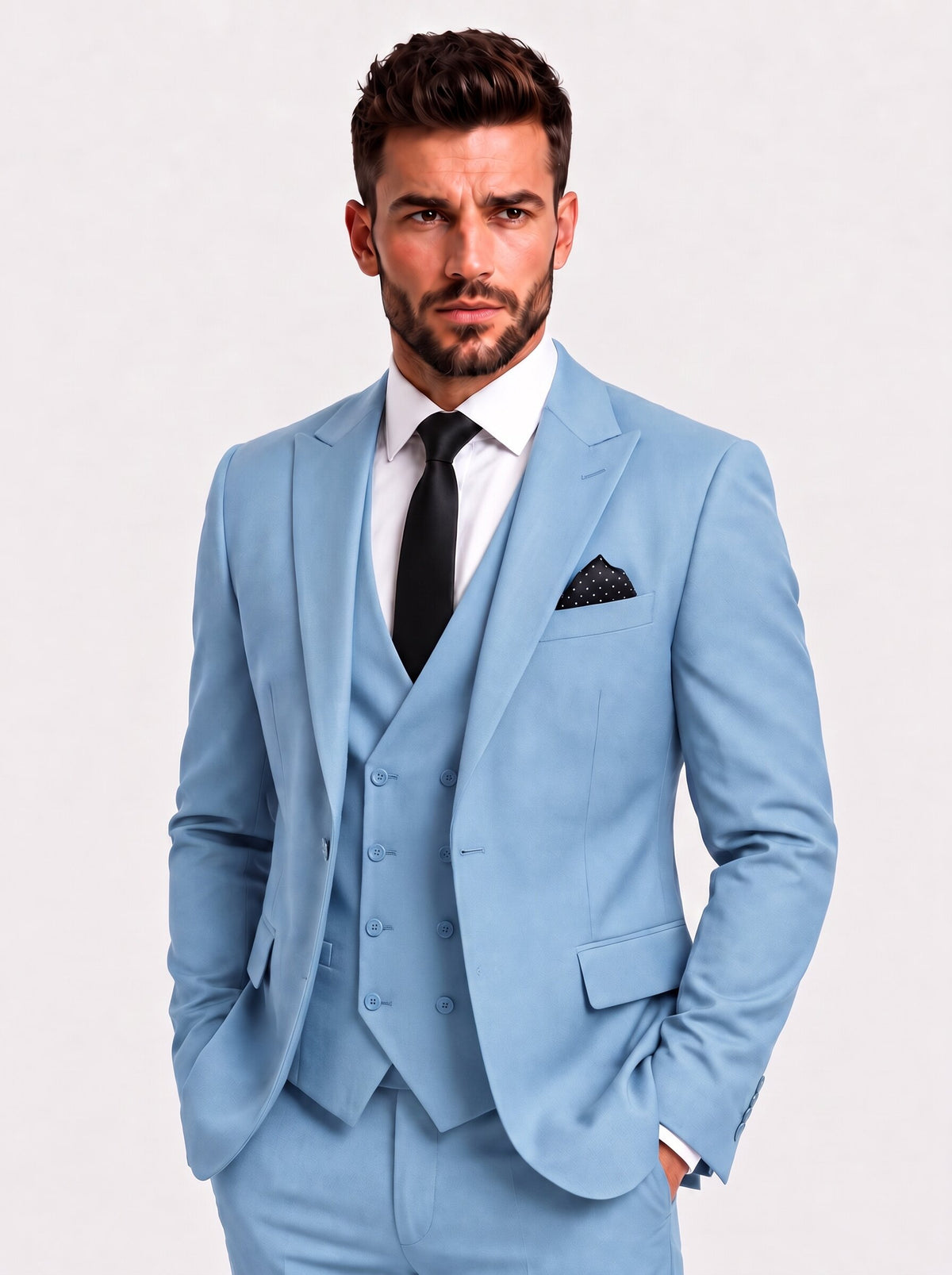Men's Classic Business Suit 3-Piece Slim Fit