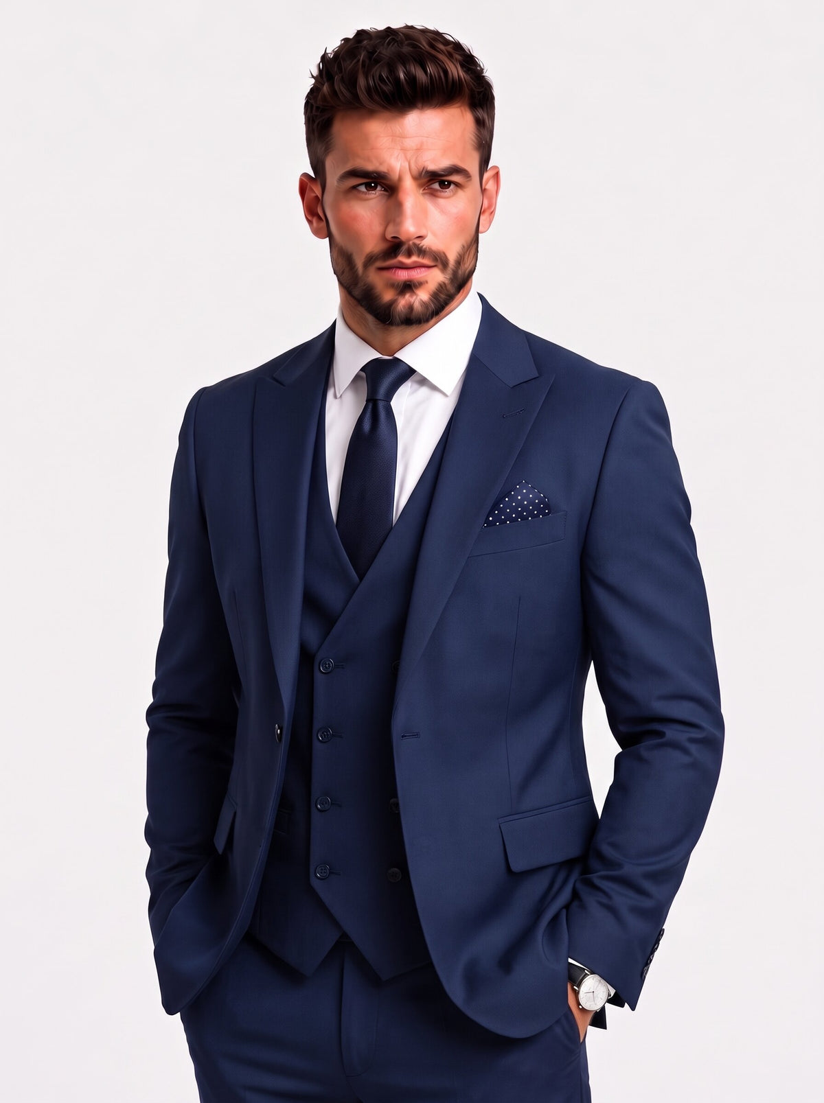 Men's Classic Business Suit 3-Piece Slim Fit