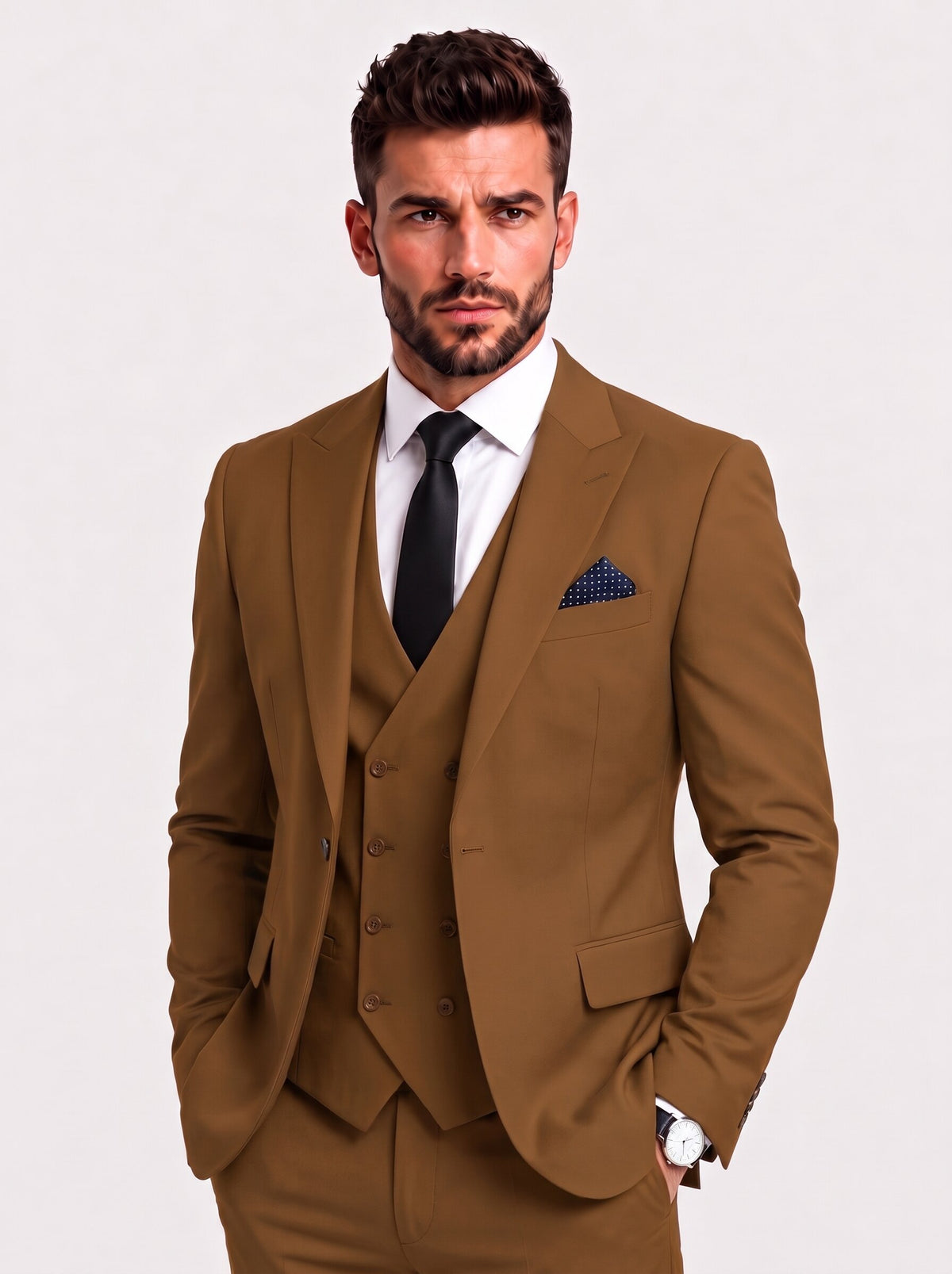 Men's Classic Business Suit 3-Piece Slim Fit