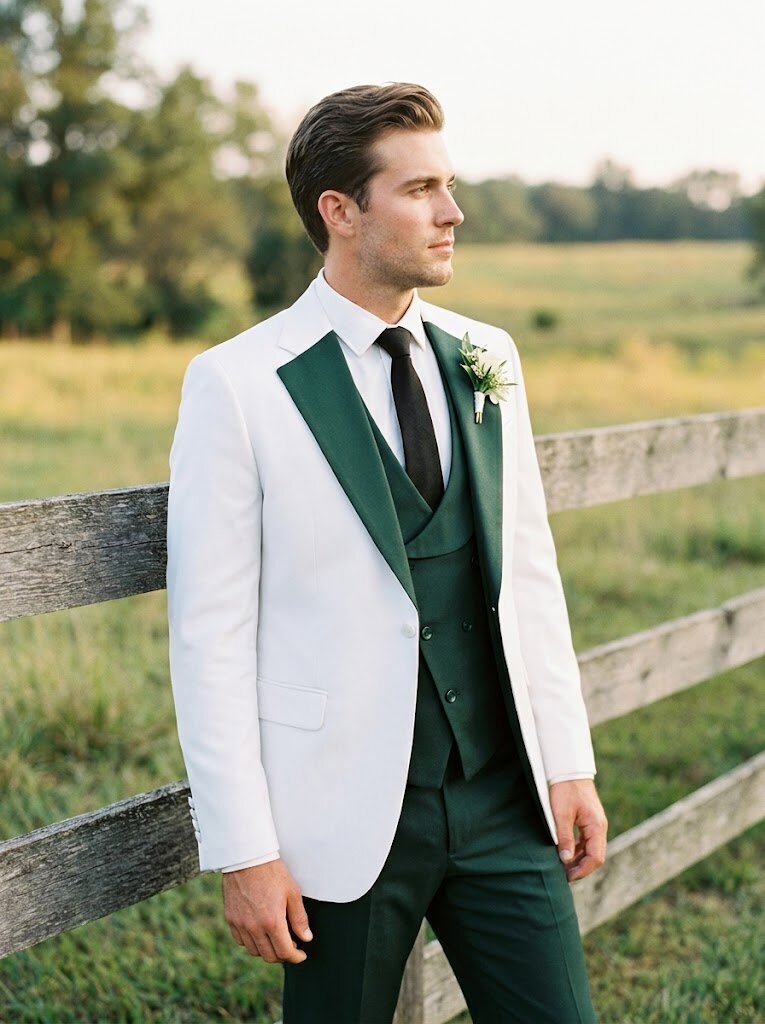 Men’s Modern Slim Fit 3-Piece Suit Groom Wedding Suit