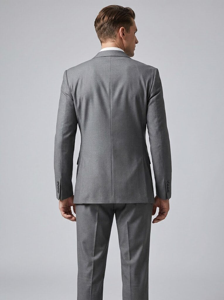 Men's Classic Fit Double Breasted Suit with Peak Lapels