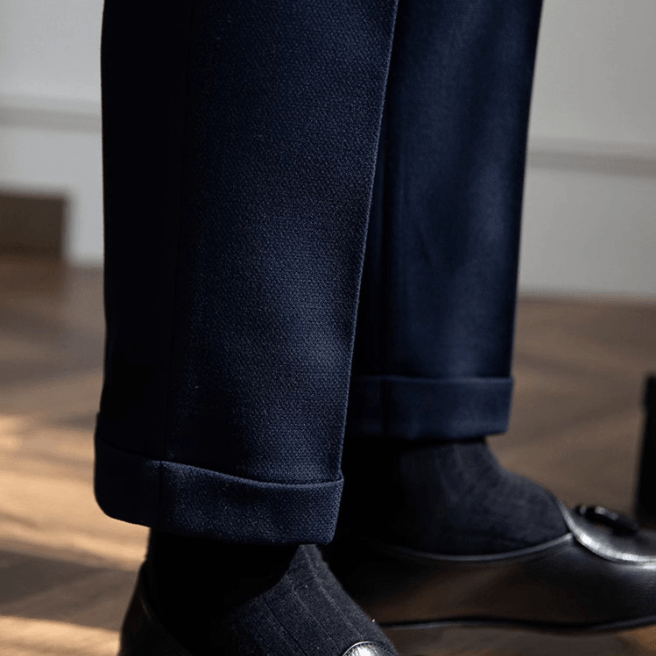 Men’s Neapolitan High-Waisted Straight-Leg Dress Pants