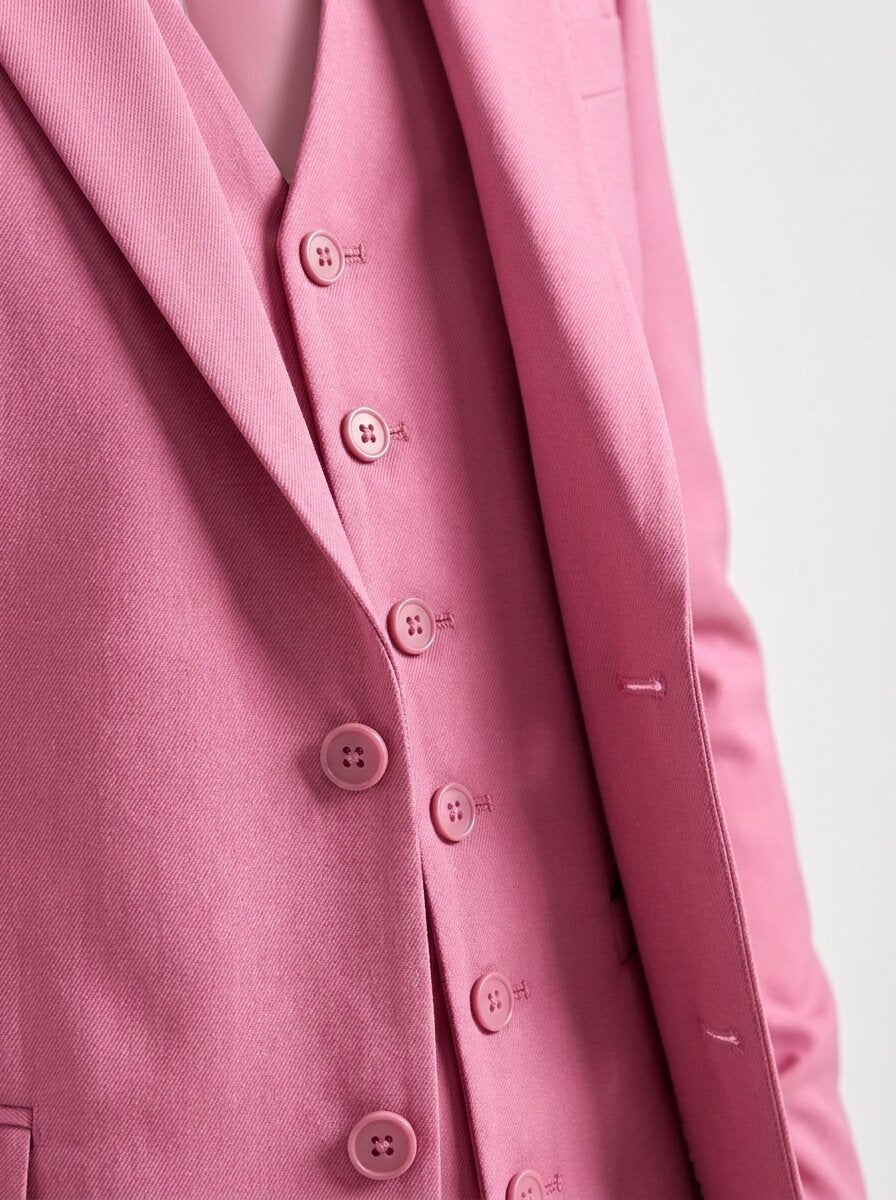 Men's Pink 3 Piece Suit Slim Fit